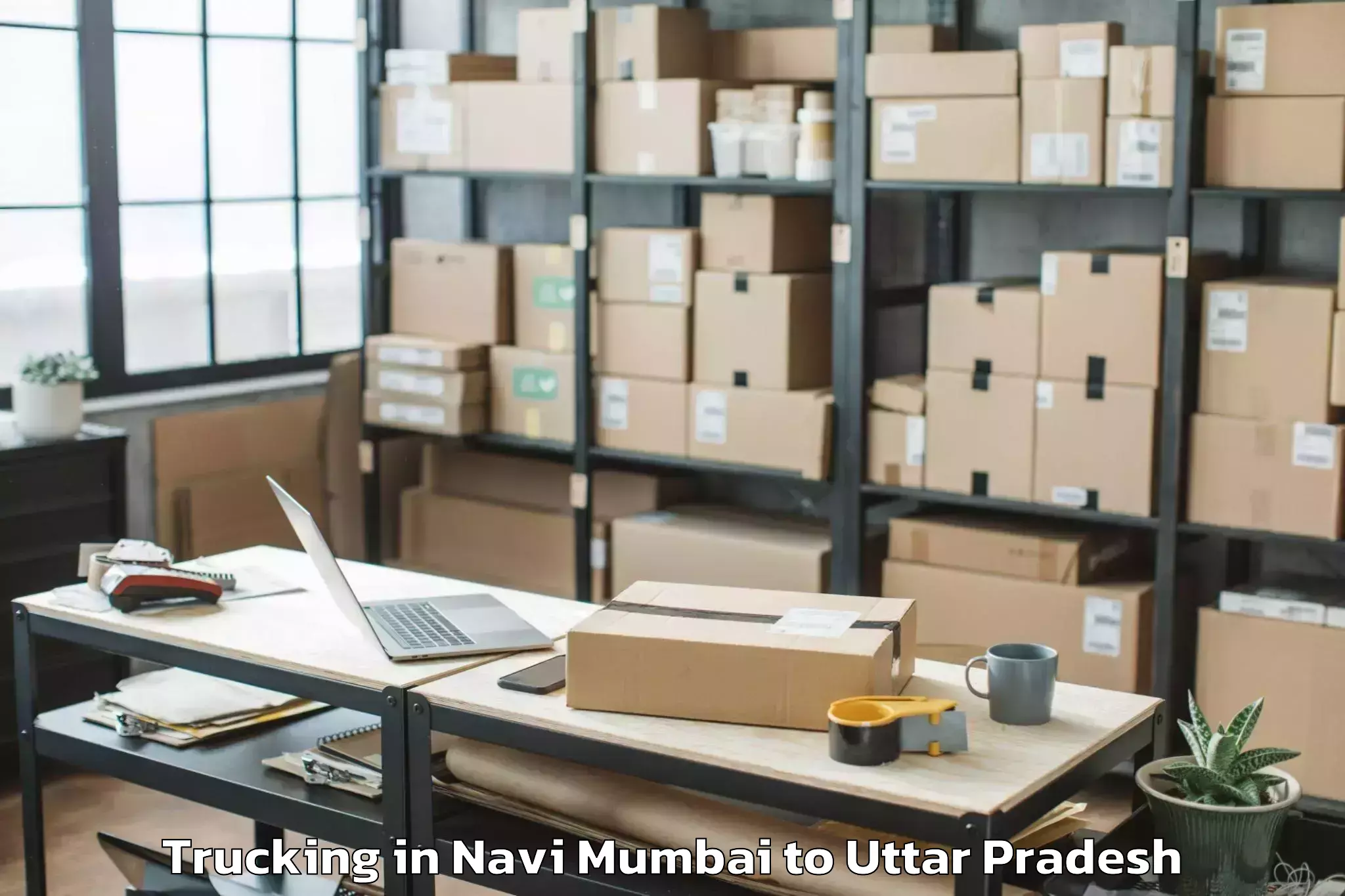 Hassle-Free Navi Mumbai to Ujhani Trucking